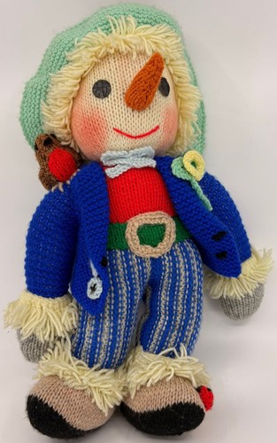 Hand knitted scarecrow - -, jean