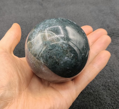 Moss agate sphere dark green - sphere,