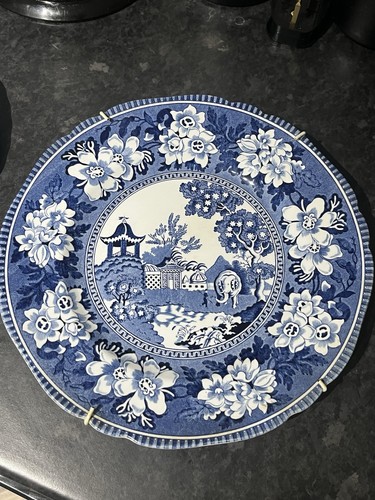 Vintage staffordshire plates - vintage,