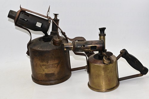 Vintage brass blowlamps - brass, x2