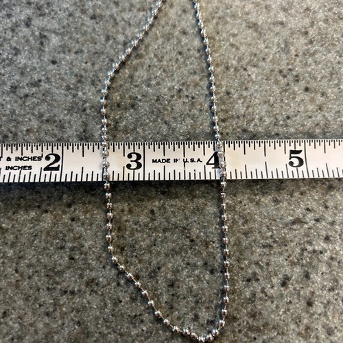 Silver steel ball chain - steel,