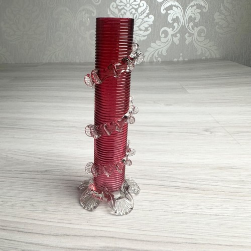 Antique hand blown cranberry - hand,