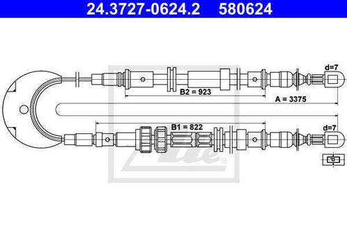 Cable parking brake - cable,,