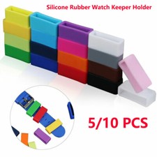 5/10 Pcs Band Strap Loop Rubber Watch Keeper Holder Rings Colorful Silicone Hoop