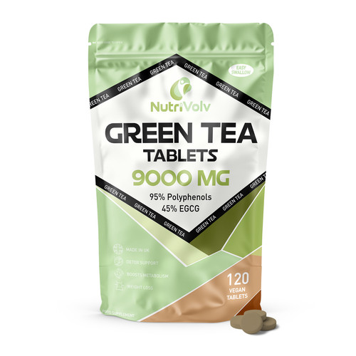 Green tea 9000mg 120 tablets - green,