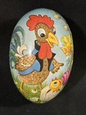 VTG  Paper Mache Easter Egg Rooster Hatching Chick German Democratic Republic