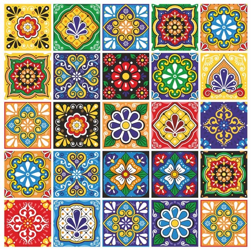 Tile stickers mosaic - stickers,