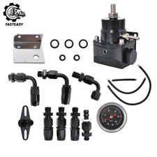 For 100psi Guage AN6 Fitting Universal Adjustable Fuel Pressure Regulator Kit