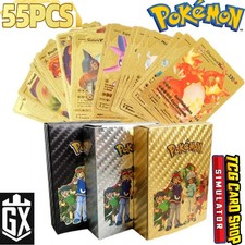 55PCS Pokemon Card Foil GOLD