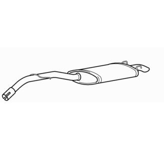 Rear exhaust silencer - silencer, box