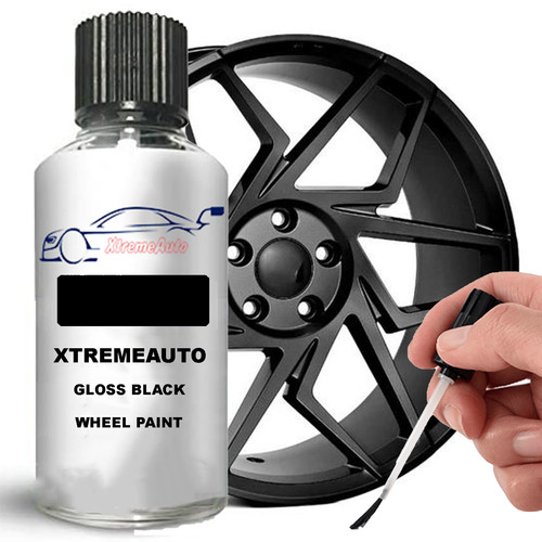 Gloss black alloy wheel - black,