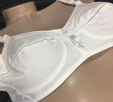Vtg Cotton Satin Bow Bullet Training Bra A New