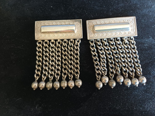 Stunning antique apron tassels