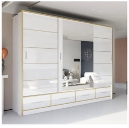 Wardrobe high gloss sliding - -,