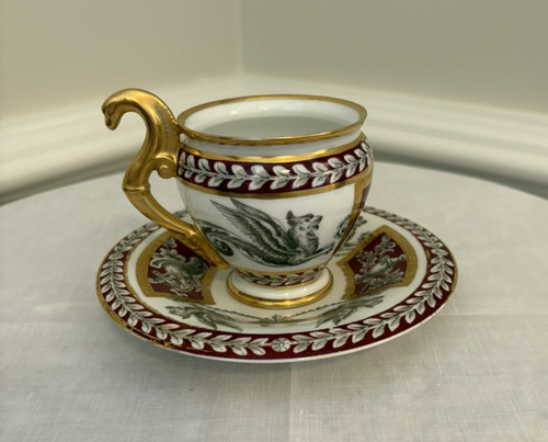 Antique french porcelain cup - french,