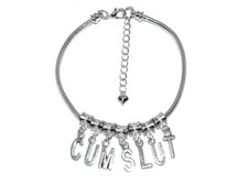 'CUMSLUT' Hotwife Anklet Euro Ankle Chain Jewelry Slutwife Milf Fetish Whore UK