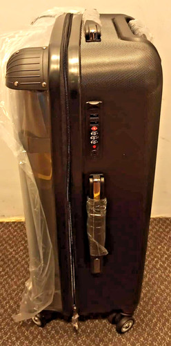 Black lightweight suitcase - black, tsa