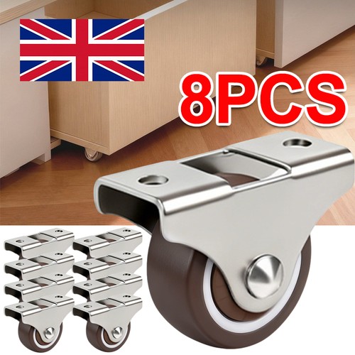 8pcs fixed caster wheels - 1'',