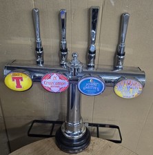 4 Way Beer Pump/ Beer Font / Pub / Bar/ Mancave/Beavertown/Cruzcampo/Tennents