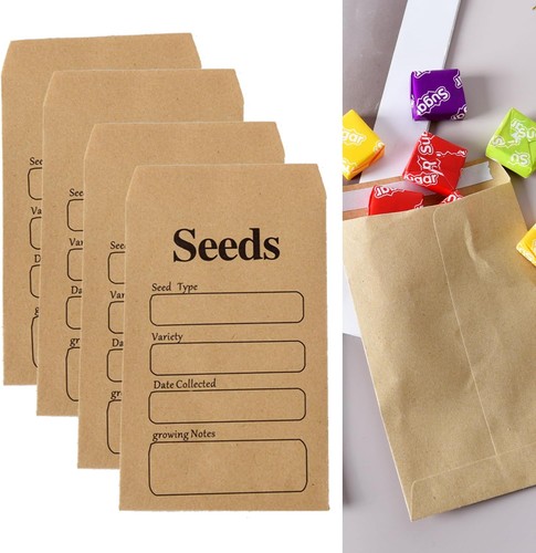 Small brown seed envelopes - brown,