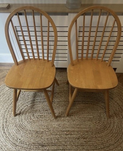 Pair vintage hoop - back, dining