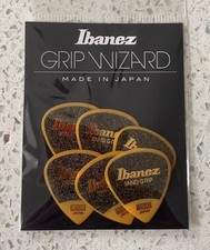 NEW Ibanez GRIP WIZARD Sand Guitar Picks Pick Plectrum Medium 0.75mm  YELLOW