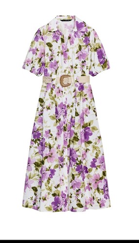 Zara floral print midi - floral,