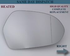 FITS AUDI A6 2011-2018 CAR WING MIRROR GLASS CLIP ON HEATED  RIGHT DRIVER SIDE