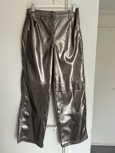Topshop faux leather wide leg - faux,