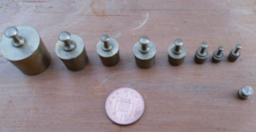 Set mini balance - of, weights
