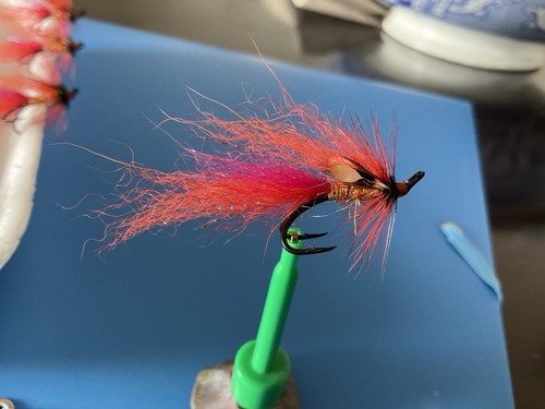 Four salmon flies calvin - salmon,