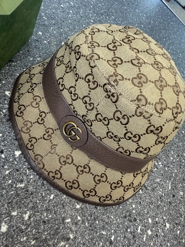 Gucci canvas fedora hat xxl - canvas,