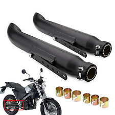 2x Motorcycle Slash Cut Turn Out Exhaust Honda VT Kawasaki EN Yamaha xs