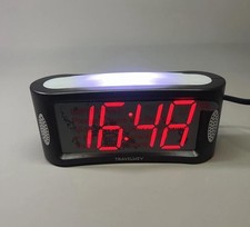 Digital Alarm Clock Large Digit Display Bright Night Light Simple Set Up Snooze