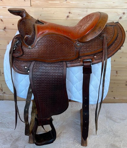 Vintage western saddle fully - western,
