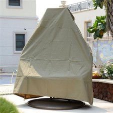 LeisureMod ESC57C 92 x 80 in. Hanging Double Hanging Egg Swing ChairCover  Brown