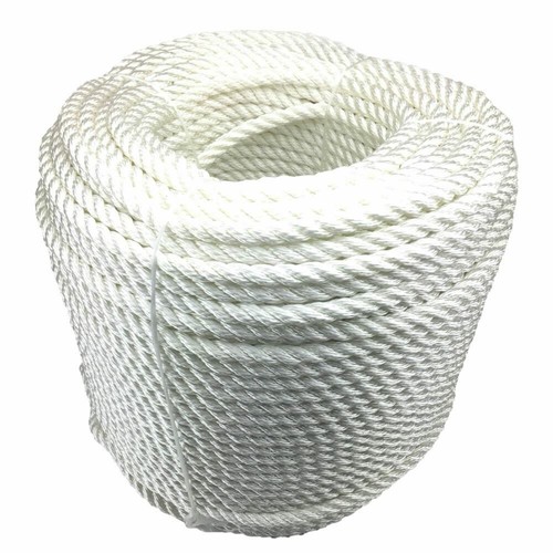 8mm white strand nylon rope - white,