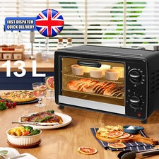 13L Mini Oven Countertop Electric Toaster Oven with Adjustable Temp Timer Black