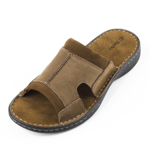 Mens slip leather sandals - slip,