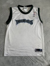 minnesota timberwolves Youth Jersey Large White Reebok NBA Basketball