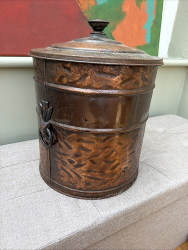 Antique copper coal - copper, wood