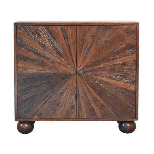 Art deco sunburst ball walnut - deco,