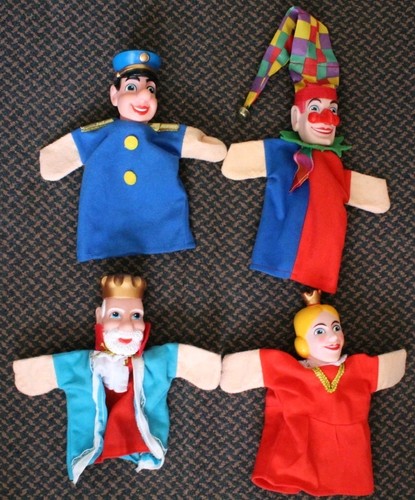 Vintage set hand puppets - 4,
