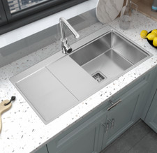 Highest Quality 304 Stainless Steel Handmade Sink 1.0 LARGER Bowl Kitchen Sink