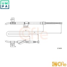 CABLE PULL PARKING BRAKE 92.17.4035 FOR ROVER HONDA ACCORD/Mk/VI/Aerodeck/IV 600