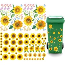 Wheelie Bin Stickers Flowers