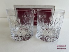 PAIR ROYAL ALBERT CRYSTAL