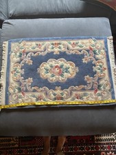 Vtg 60s 70s Cottage Hand Knotted Woolen Carpet 100% Wool Pile Pakistan Boho 3x2