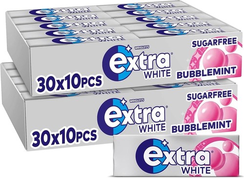 Extra white bubblemint chewing - white,