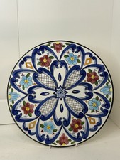 Very Large Beautiful Colorful Decorative Ceraplat 12.5” Plate Made In Spain